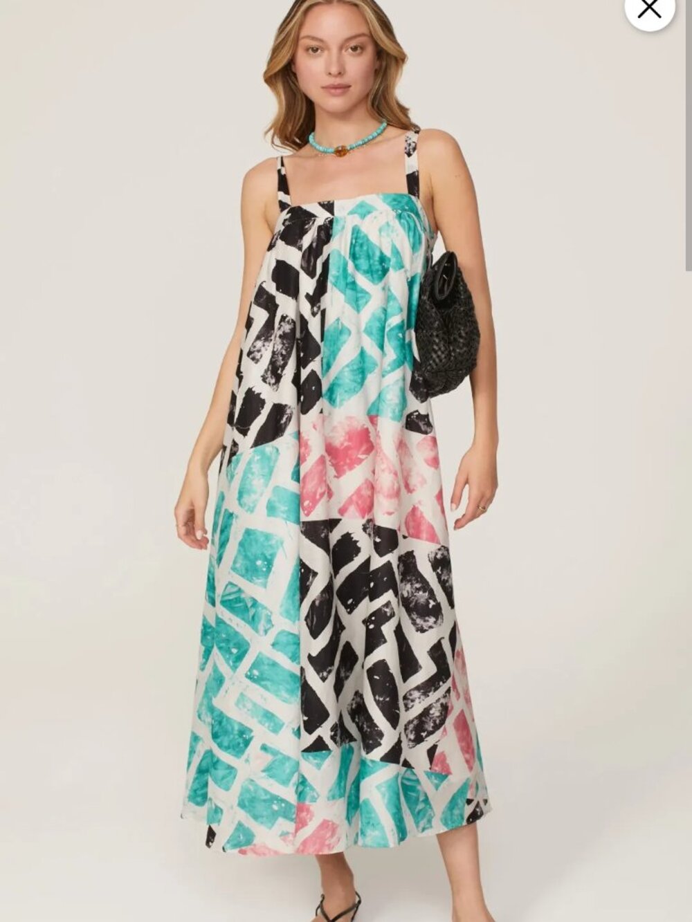 Busayo Oversized Patchwork 100% Cotton Dress Size XL